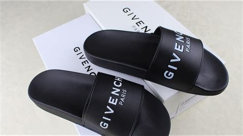 givenchy slides real vs fake|false givenchy inscription.